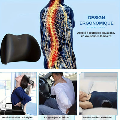 Coussin Lombaire Ergonomique - Le Dossier Que Votre Chaise N'a Pas