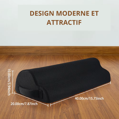 Coussin repose-pieds - dimensions et couleur gris anthracite