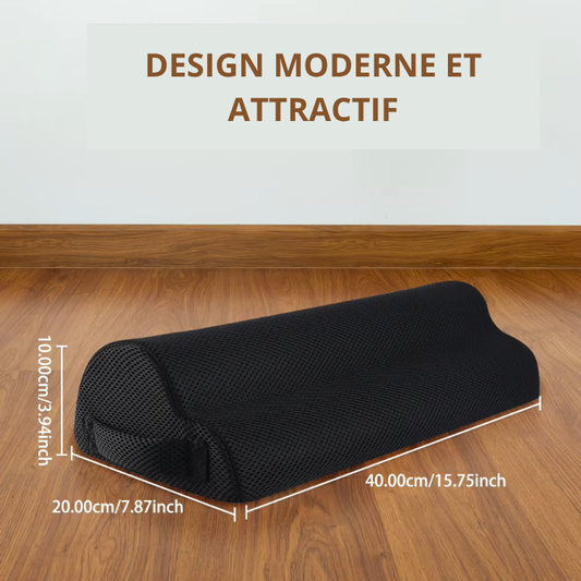 Coussin repose-pieds - dimensions et couleur gris anthracite