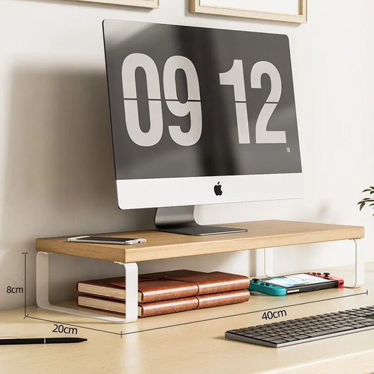 Support moniteur rangement compartiments détail
