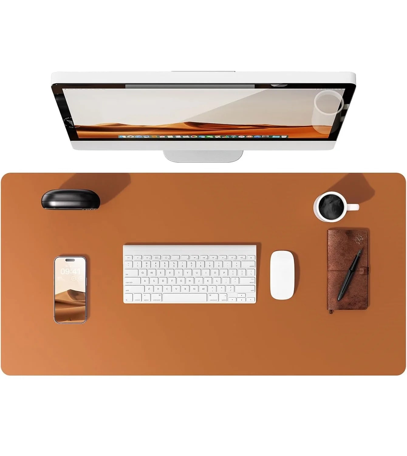 Tapis de bureau XL coloris marron