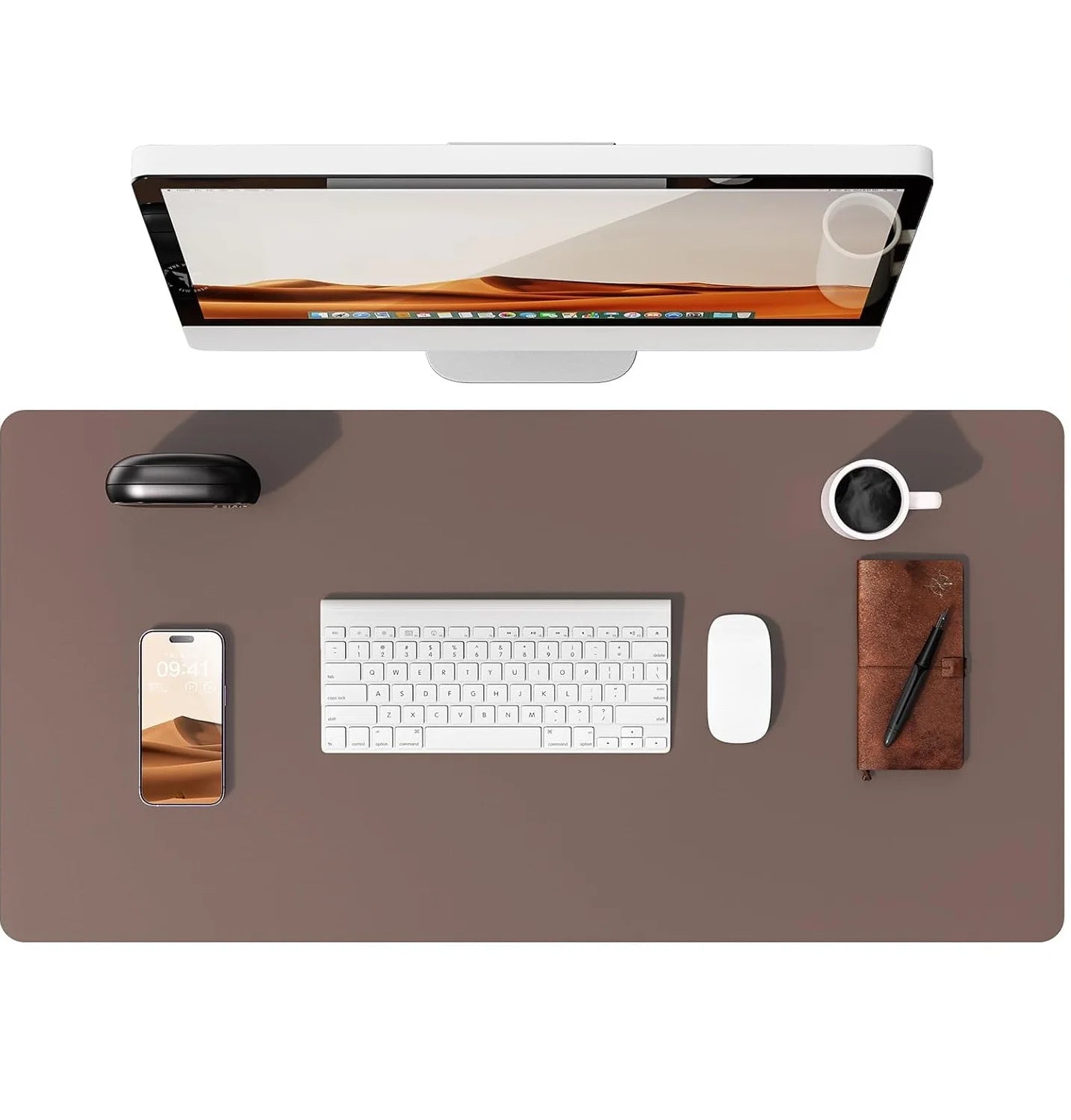 Tapis de bureau XL coloris chocolat