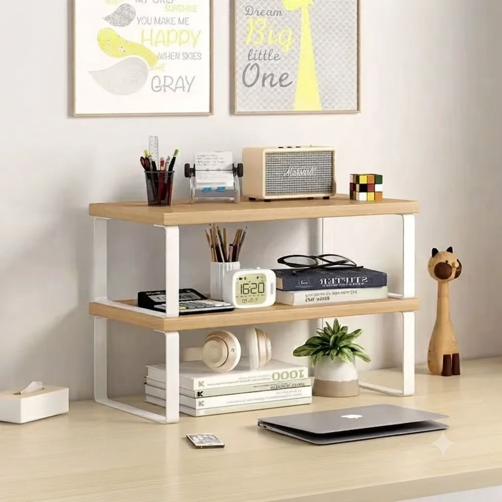Support Moniteur Ergonomique Ajustable - Rehausseur d'Écran avec Rangement